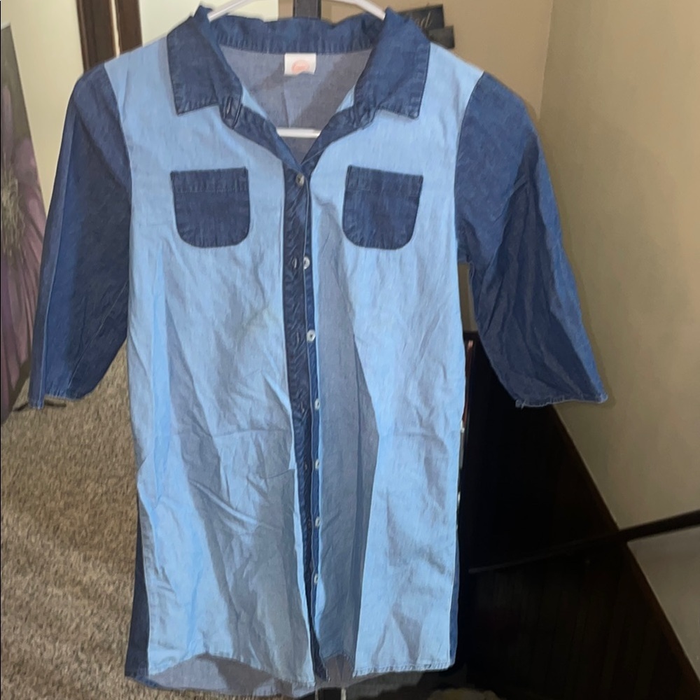 Wonder Nation Blue Denim Kids Casual Dress